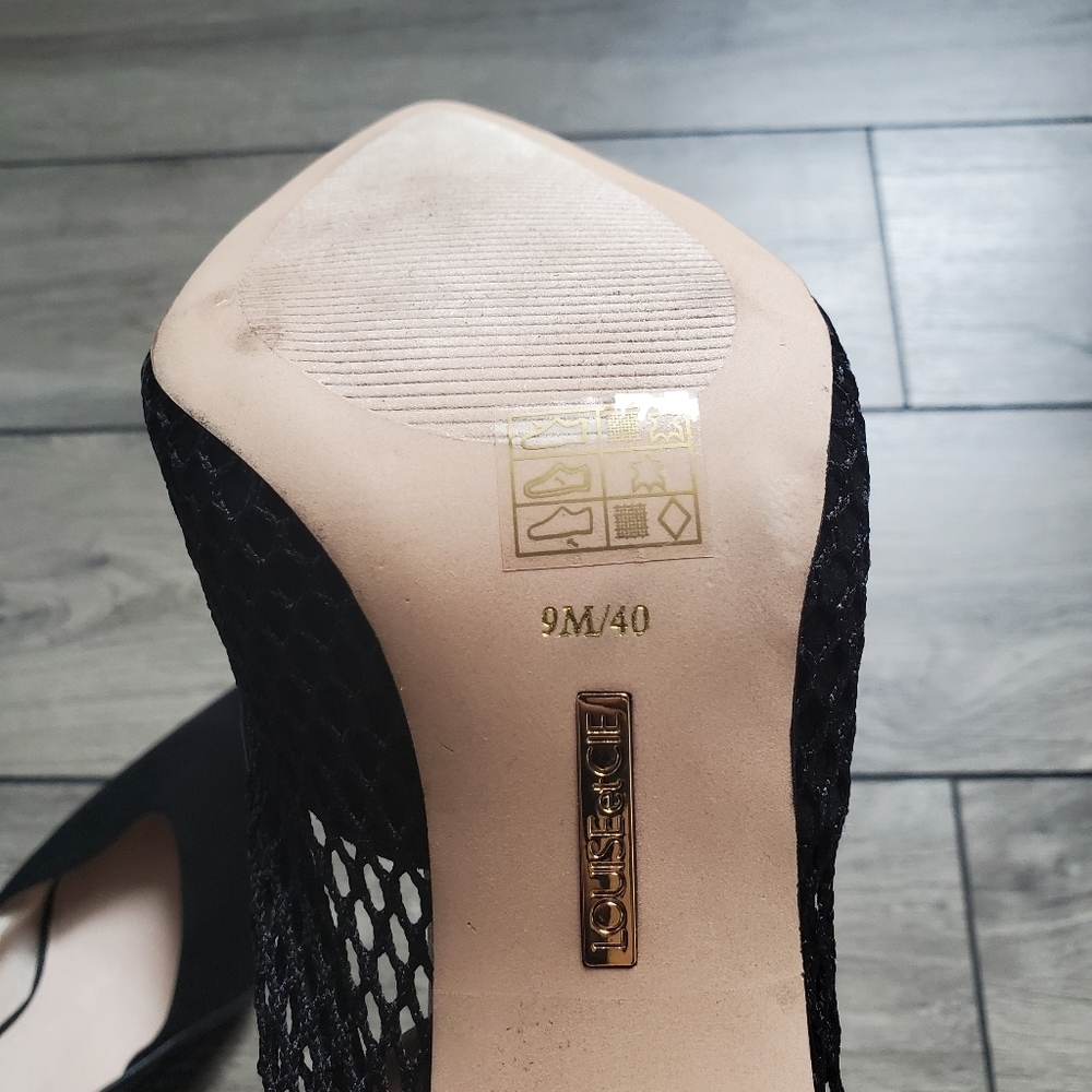 LOUISE ET CIE | Talissa Leather Mesh Pumps in Black (Size 9) - Picture 4 of 8